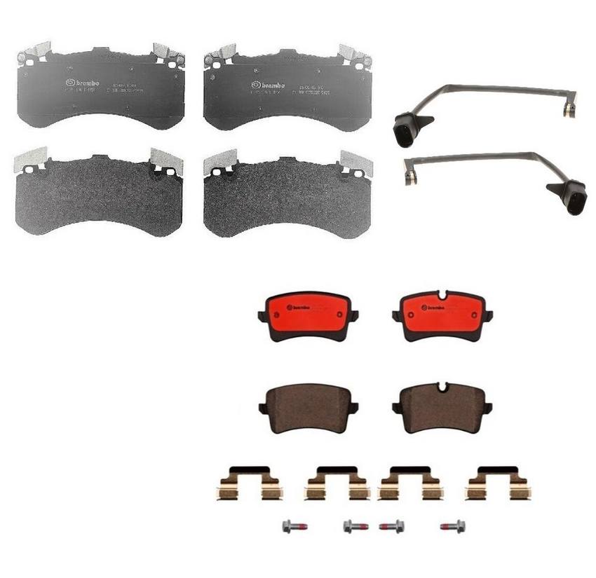 Audi Brembo Brake Kit - Pads Front and Rear (Ceramic) 8R0698151R - Brembo 3809927KIT